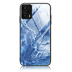 Funda Bumper Silicona Gel Espejo Patron de Moda Carcasa JM1 para Xiaomi Poco F5 5G Azul