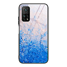 Funda Bumper Silicona Gel Espejo Patron de Moda Carcasa JM1 para Xiaomi Redmi K30S 5G Azul