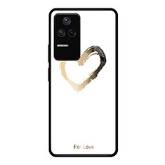 Funda Bumper Silicona Gel Espejo Patron de Moda Carcasa JM1 para Xiaomi Redmi K40S 5G Oro