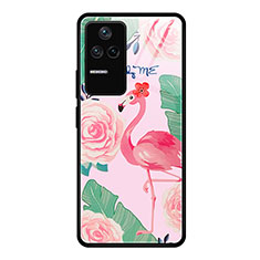 Funda Bumper Silicona Gel Espejo Patron de Moda Carcasa JM1 para Xiaomi Redmi K40S 5G Rosa