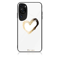 Funda Bumper Silicona Gel Espejo Patron de Moda Carcasa JM2 para Huawei P60 Art Oro