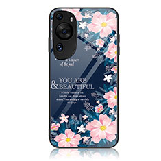 Funda Bumper Silicona Gel Espejo Patron de Moda Carcasa JM2 para Huawei P60 Art Rosa