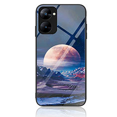 Funda Bumper Silicona Gel Espejo Patron de Moda Carcasa JM2 para Realme 10S 5G Azul Real