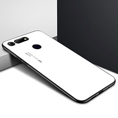 Funda Bumper Silicona Gel Espejo Patron de Moda Carcasa K01 para Huawei Honor V20 Blanco