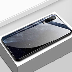 Funda Bumper Silicona Gel Espejo Patron de Moda Carcasa K03 para Huawei P30 Azul