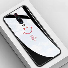 Funda Bumper Silicona Gel Espejo Patron de Moda Carcasa K03 para Xiaomi Redmi K20 Pro Negro