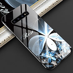 Funda Bumper Silicona Gel Espejo Patron de Moda Carcasa K04 para Samsung Galaxy S10 5G Blanco