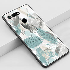 Funda Bumper Silicona Gel Espejo Patron de Moda Carcasa K05 para Huawei Honor View 20 Cian