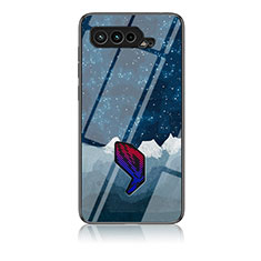 Funda Bumper Silicona Gel Espejo Patron de Moda Carcasa LS1 para Asus ROG Phone 5 ZS673KS Azul