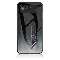 Funda Bumper Silicona Gel Espejo Patron de Moda Carcasa LS1 para Asus ROG Phone 6 Gris