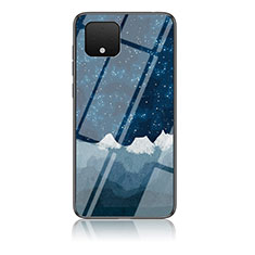 Funda Bumper Silicona Gel Espejo Patron de Moda Carcasa LS1 para Google Pixel 4 XL Azul