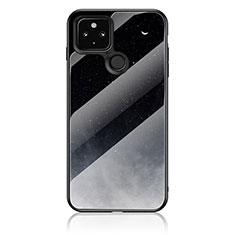 Funda Bumper Silicona Gel Espejo Patron de Moda Carcasa LS1 para Google Pixel 5 XL 5G Gris