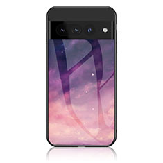 Funda Bumper Silicona Gel Espejo Patron de Moda Carcasa LS1 para Google Pixel 7 Pro 5G Morado