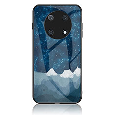 Funda Bumper Silicona Gel Espejo Patron de Moda Carcasa LS1 para Huawei Enjoy 50 Pro Azul