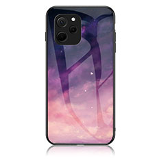 Funda Bumper Silicona Gel Espejo Patron de Moda Carcasa LS1 para Huawei Enjoy 50z Morado