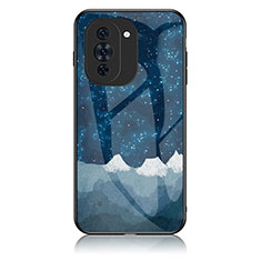 Funda Bumper Silicona Gel Espejo Patron de Moda Carcasa LS1 para Huawei Nova 10 Azul