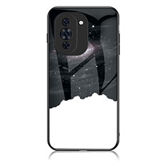 Funda Bumper Silicona Gel Espejo Patron de Moda Carcasa LS1 para Huawei Nova 10 Negro