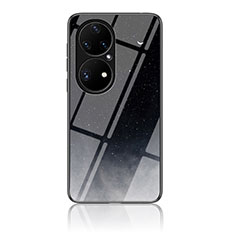 Funda Bumper Silicona Gel Espejo Patron de Moda Carcasa LS1 para Huawei P50 Pro Gris