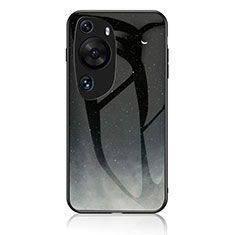 Funda Bumper Silicona Gel Espejo Patron de Moda Carcasa LS1 para Huawei P60 Art Gris