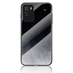 Funda Bumper Silicona Gel Espejo Patron de Moda Carcasa LS1 para Oppo A16 Gris