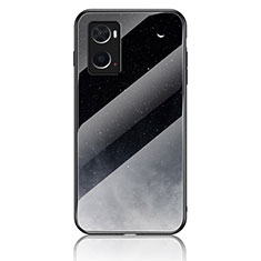 Funda Bumper Silicona Gel Espejo Patron de Moda Carcasa LS1 para Oppo A36 Gris