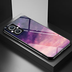 Funda Bumper Silicona Gel Espejo Patron de Moda Carcasa LS1 para Oppo F21s Pro 5G Morado