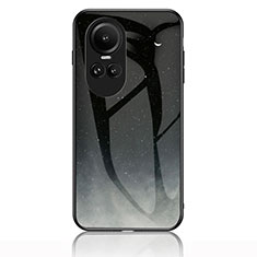 Funda Bumper Silicona Gel Espejo Patron de Moda Carcasa LS1 para Oppo Reno10 5G Gris