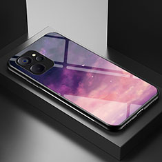 Funda Bumper Silicona Gel Espejo Patron de Moda Carcasa LS1 para Realme 10T 5G Morado