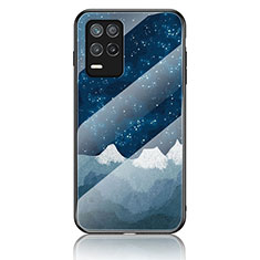 Funda Bumper Silicona Gel Espejo Patron de Moda Carcasa LS1 para Realme Q3i 5G Azul