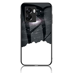 Funda Bumper Silicona Gel Espejo Patron de Moda Carcasa LS1 para Realme V23i 5G Negro