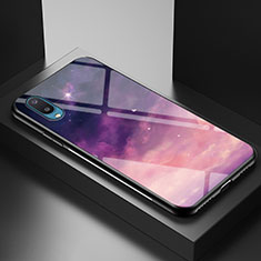 Funda Bumper Silicona Gel Espejo Patron de Moda Carcasa LS1 para Samsung Galaxy A02 Morado