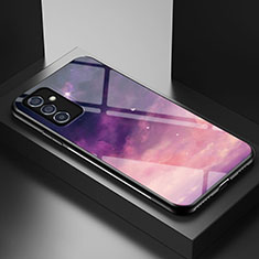 Funda Bumper Silicona Gel Espejo Patron de Moda Carcasa LS1 para Samsung Galaxy A15 4G Morado