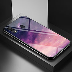 Funda Bumper Silicona Gel Espejo Patron de Moda Carcasa LS1 para Samsung Galaxy A20 Morado