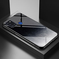Funda Bumper Silicona Gel Espejo Patron de Moda Carcasa LS1 para Samsung Galaxy A21s Gris