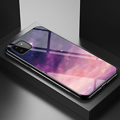 Funda Bumper Silicona Gel Espejo Patron de Moda Carcasa LS1 para Samsung Galaxy A22s 5G Morado
