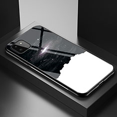 Funda Bumper Silicona Gel Espejo Patron de Moda Carcasa LS1 para Samsung Galaxy A22s 5G Negro