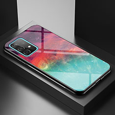 Funda Bumper Silicona Gel Espejo Patron de Moda Carcasa LS1 para Samsung Galaxy A52 4G Rojo