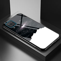 Funda Bumper Silicona Gel Espejo Patron de Moda Carcasa LS1 para Samsung Galaxy F12 Negro