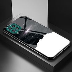 Funda Bumper Silicona Gel Espejo Patron de Moda Carcasa LS1 para Samsung Galaxy F62 5G Negro