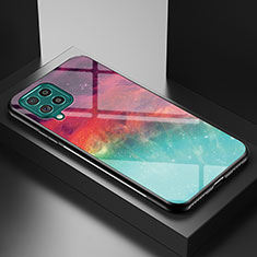 Funda Bumper Silicona Gel Espejo Patron de Moda Carcasa LS1 para Samsung Galaxy F62 5G Rojo
