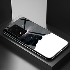 Funda Bumper Silicona Gel Espejo Patron de Moda Carcasa LS1 para Samsung Galaxy S20 Plus Negro