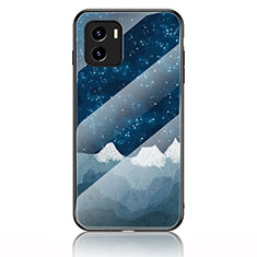 Funda Bumper Silicona Gel Espejo Patron de Moda Carcasa LS1 para Vivo iQOO U5x Azul