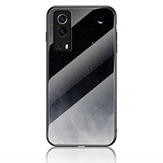 Funda Bumper Silicona Gel Espejo Patron de Moda Carcasa LS1 para Vivo iQOO Z3 5G Gris