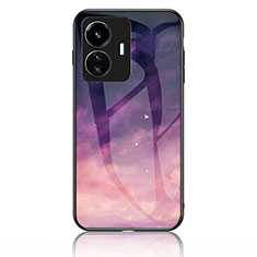 Funda Bumper Silicona Gel Espejo Patron de Moda Carcasa LS1 para Vivo iQOO Z6 Lite 5G Morado