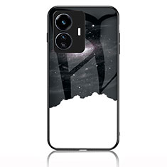 Funda Bumper Silicona Gel Espejo Patron de Moda Carcasa LS1 para Vivo iQOO Z6 Lite 5G Negro