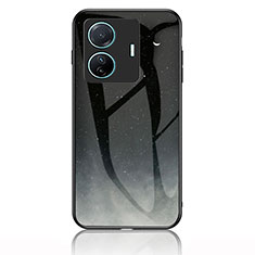 Funda Bumper Silicona Gel Espejo Patron de Moda Carcasa LS1 para Vivo iQOO Z6 Pro 5G Gris