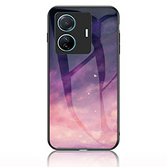 Funda Bumper Silicona Gel Espejo Patron de Moda Carcasa LS1 para Vivo iQOO Z6 Pro 5G Morado