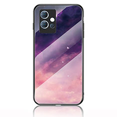 Funda Bumper Silicona Gel Espejo Patron de Moda Carcasa LS1 para Vivo T1 5G India Morado