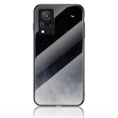 Funda Bumper Silicona Gel Espejo Patron de Moda Carcasa LS1 para Vivo V21s 5G Gris