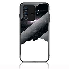 Funda Bumper Silicona Gel Espejo Patron de Moda Carcasa LS1 para Vivo V23 5G Negro